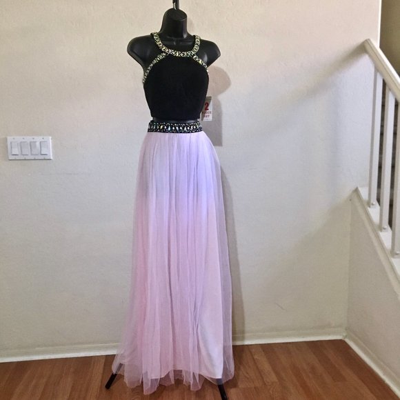 Blondie Nite Prom Bridesmaid Halter Formal Dress 9 - Picture 1 of 12